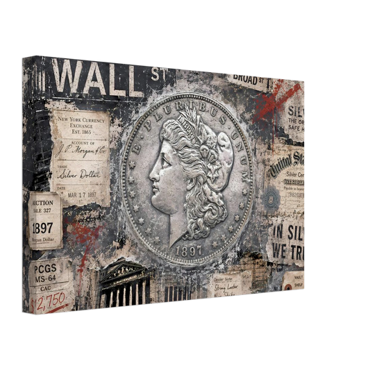 Morgan Wall Street Relic 1897 Silver Dollar print — view 2