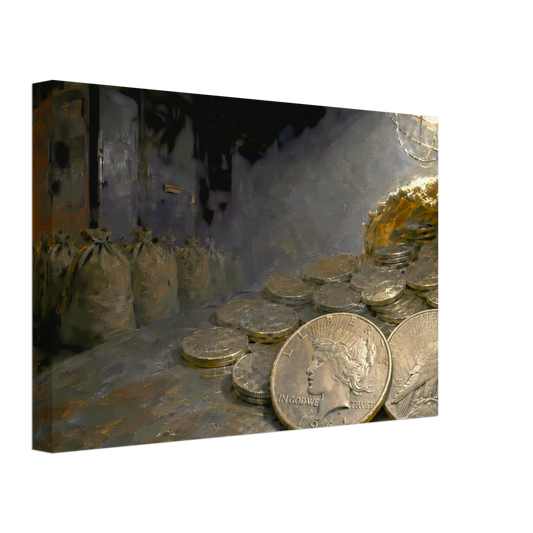 Ghost Dollar 1964-D Peace Dollar canvas print — view 2
