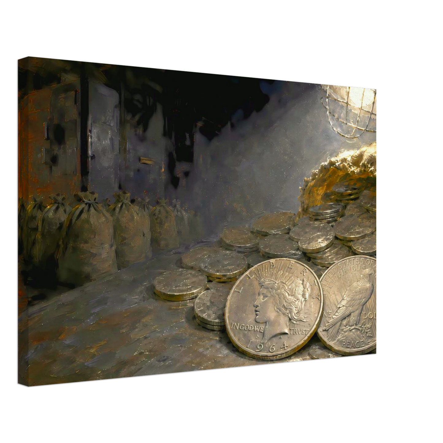 Ghost Dollar 1964-D Peace Dollar canvas print — view 3