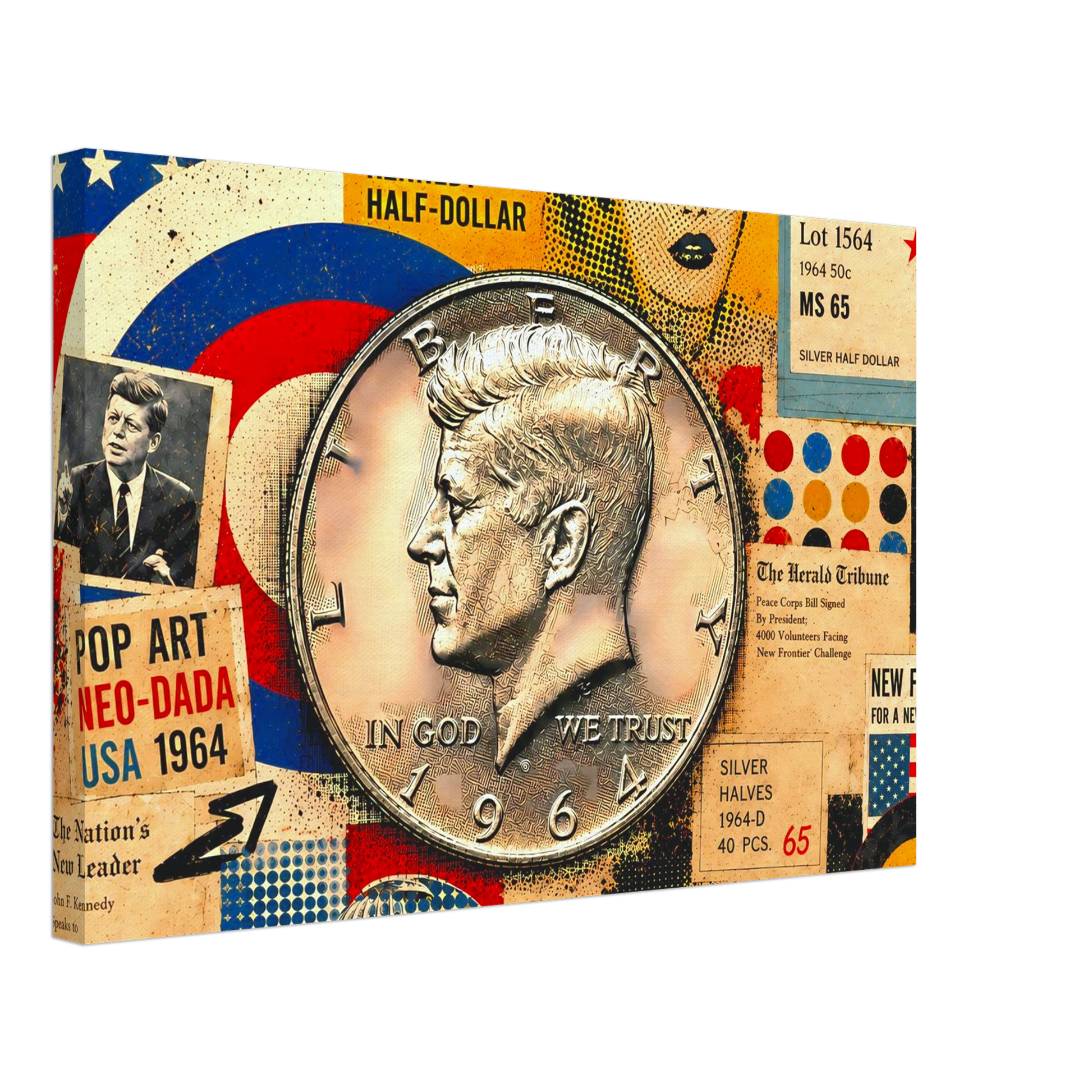 New Frontier Kennedy Half Dollar pop art print — view 3
