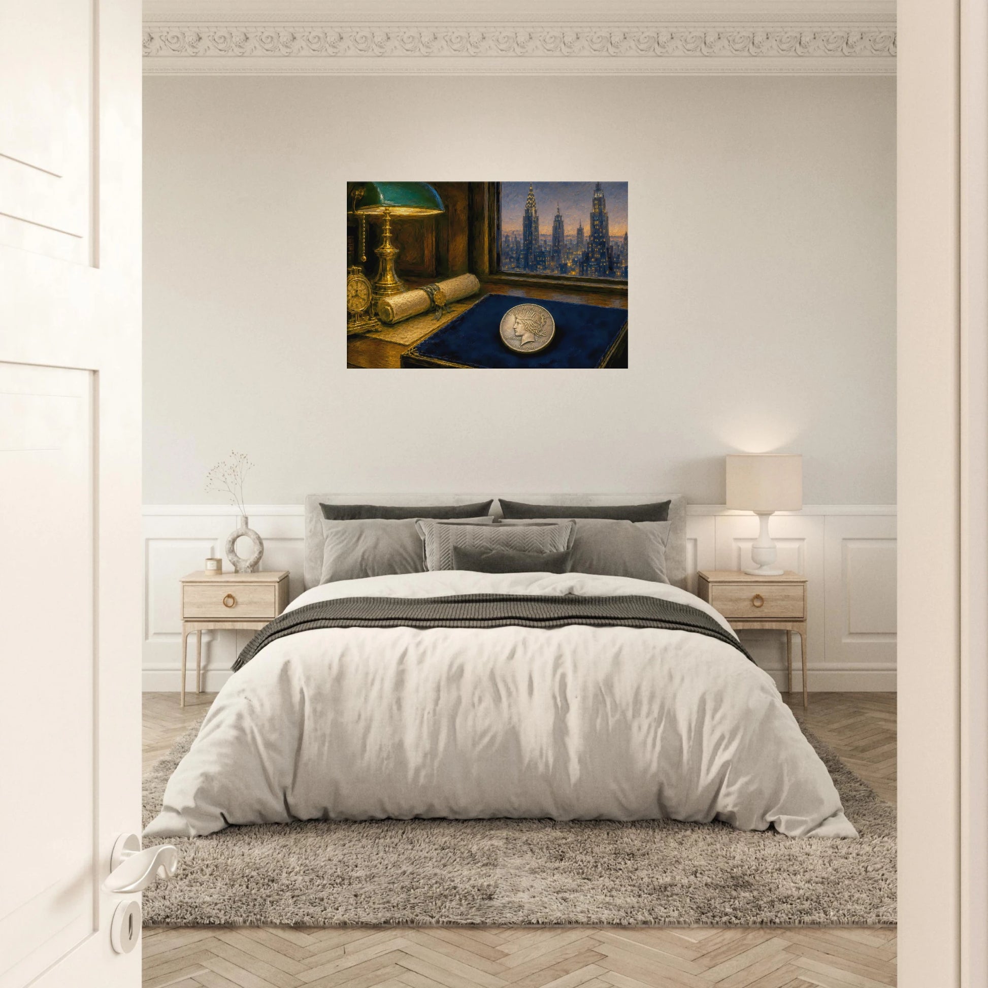 1928 Before the Fall Peace Dollar canvas print — view 8