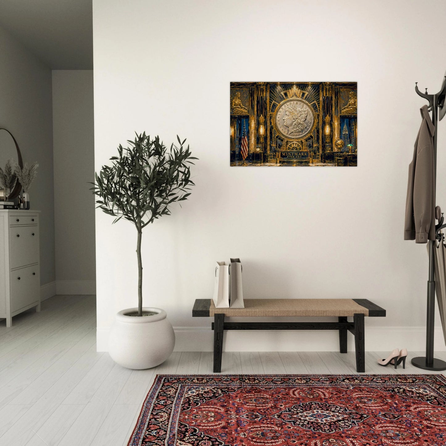 Morgan Deco Silver Gallery impasto print — view 10