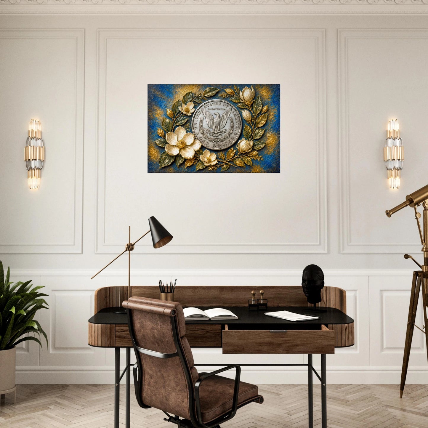 Crescent Magnolia Morgan in Bloom aluminum print — view 6