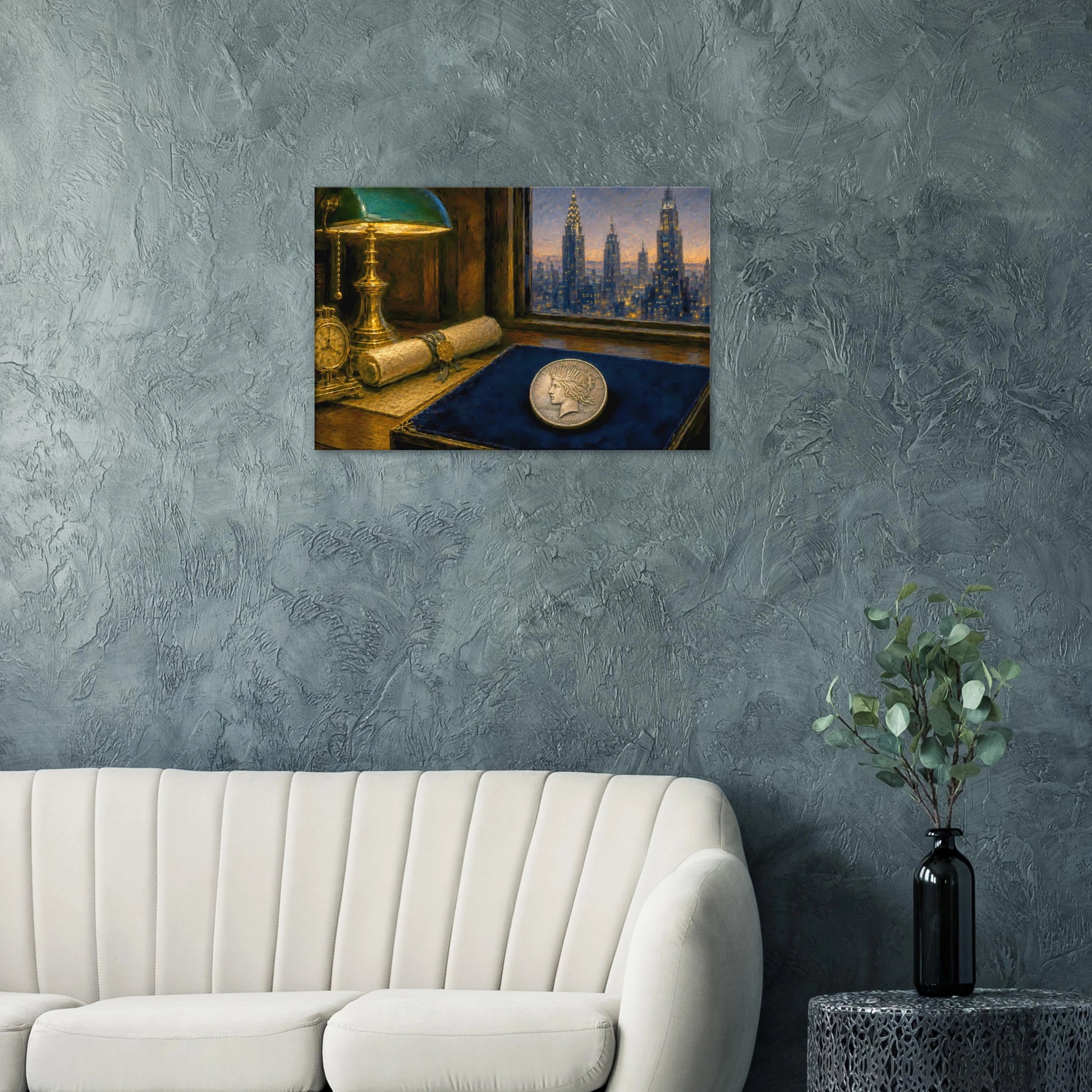 1928 Before the Fall Peace Dollar canvas print — view 9