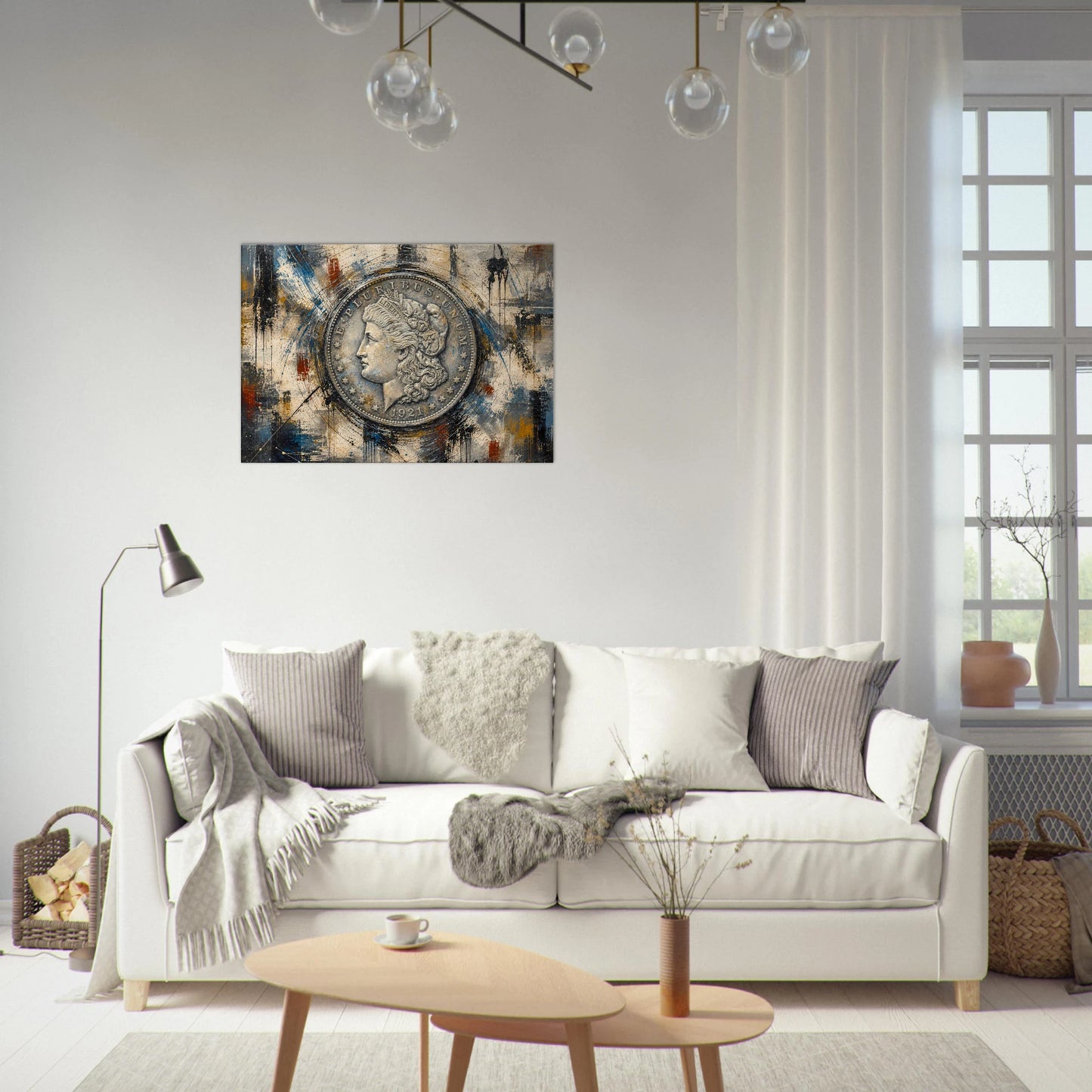 Silver Pressure 1921 Morgan Dollar abstract print — view 7