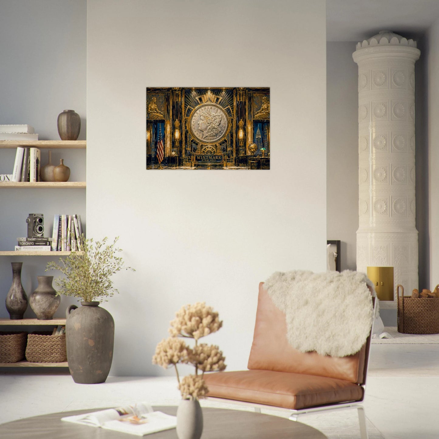 Morgan Deco Silver Gallery impasto print — view 7