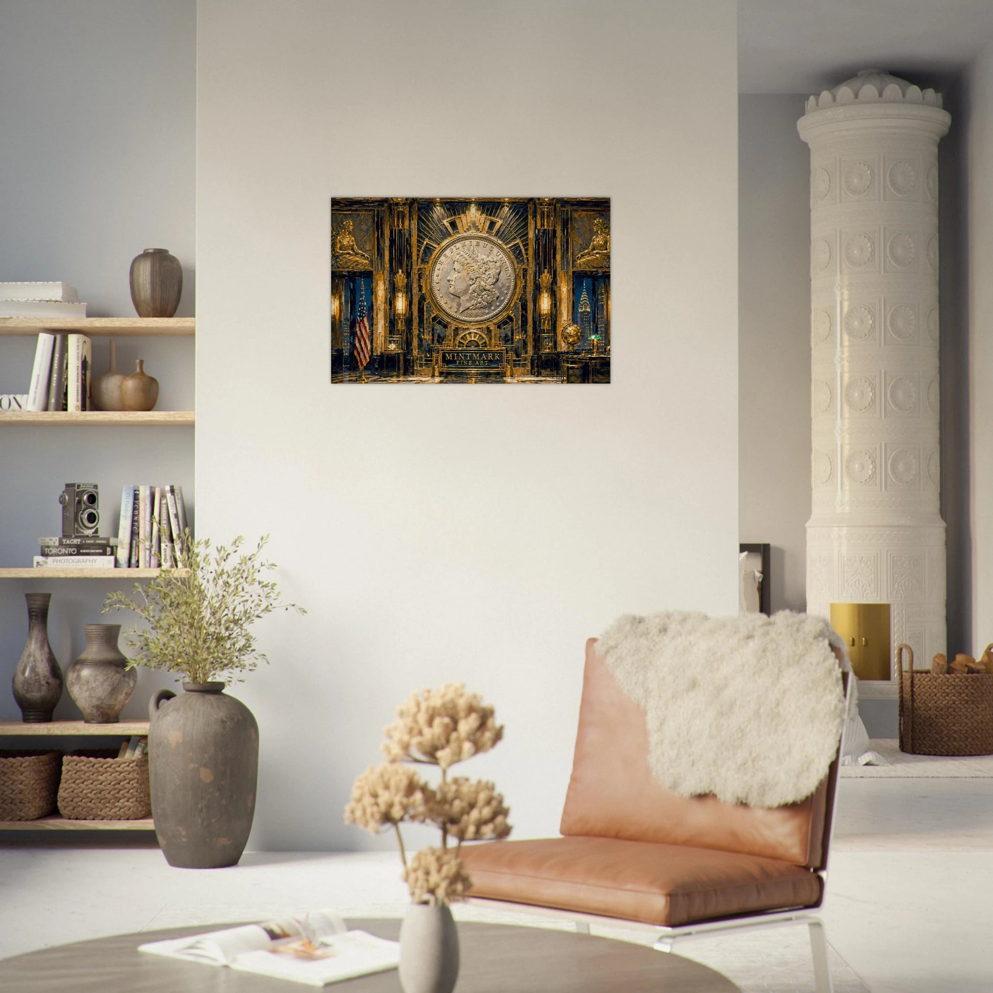 Morgan Deco Silver Gallery impasto print — view 7