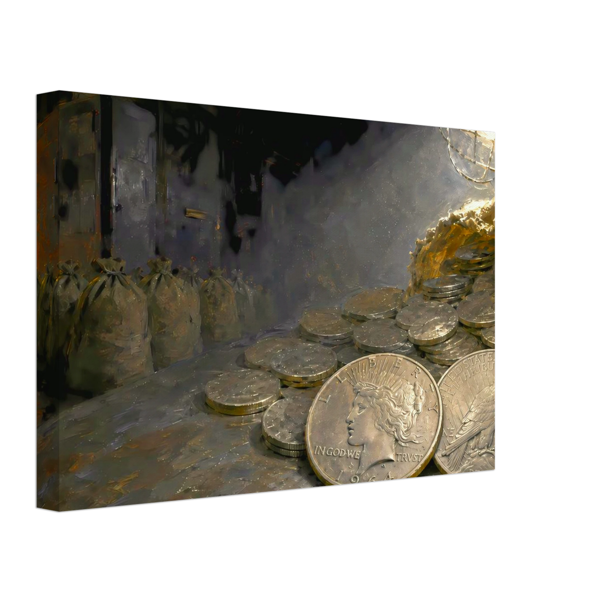 Ghost Dollar 1964-D Peace Dollar canvas print — view 2