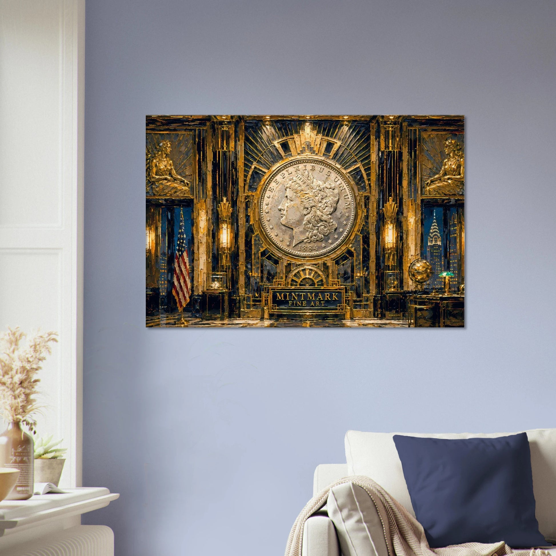 Morgan Deco Silver Gallery impasto print — view 9