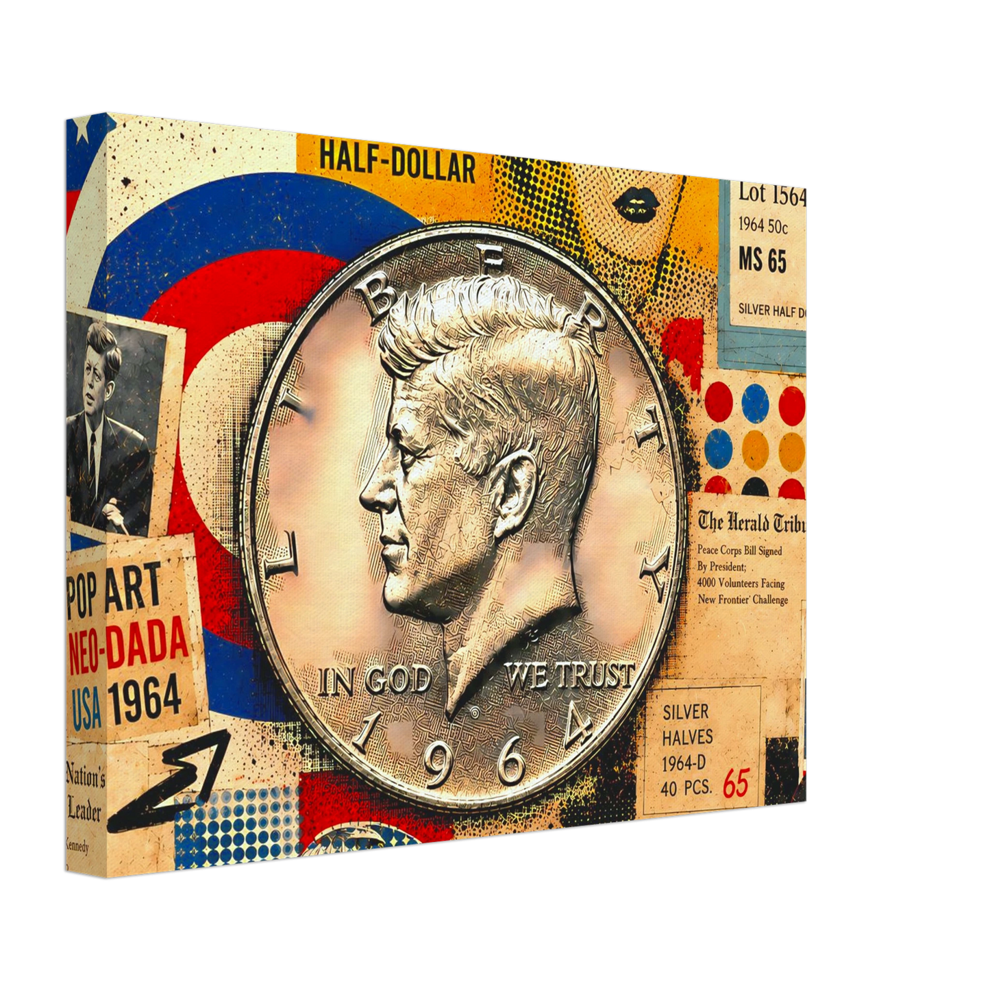 New Frontier Kennedy Half Dollar pop art print — view 2