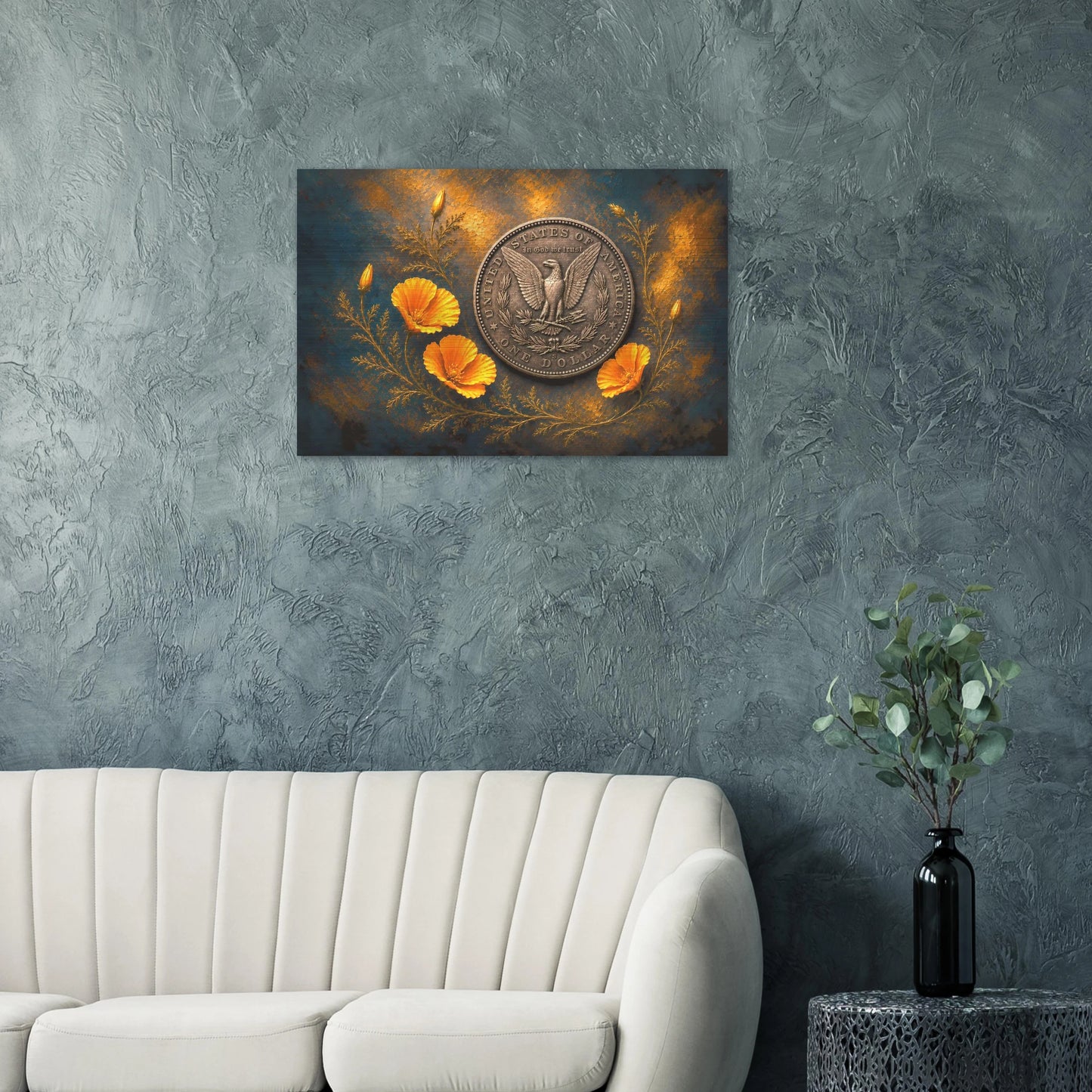 S-Mint Morgan California poppies aluminum print — view 12