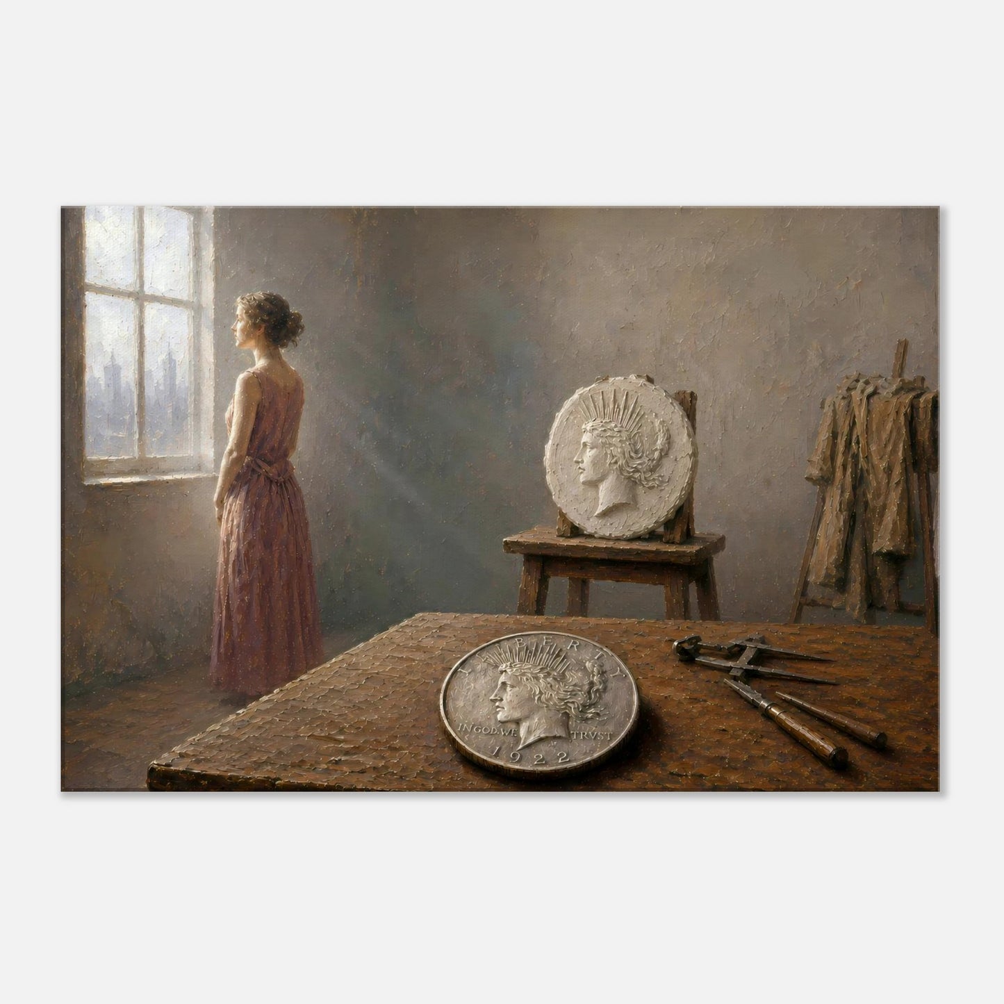 The Sculptor's Wife 1922 Peace Dollar print — view 8