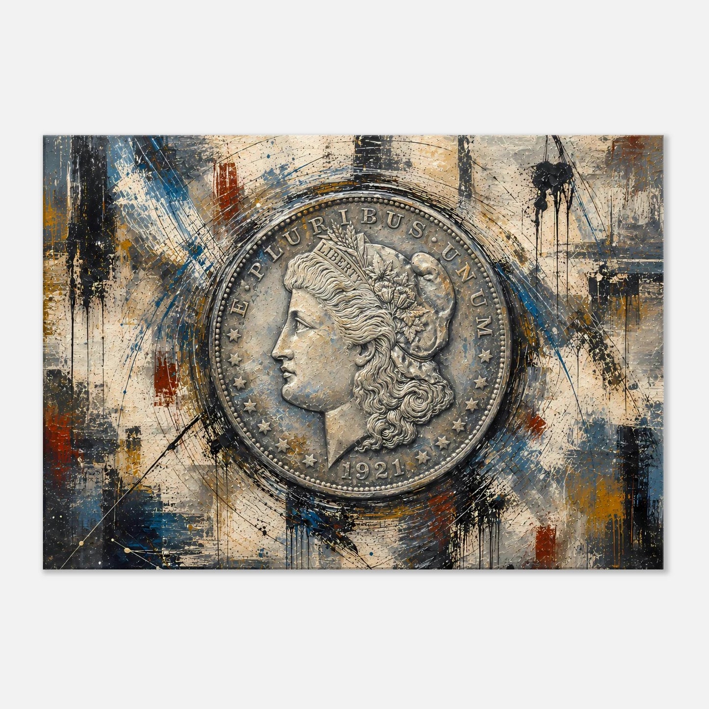 Silver Pressure 1921 Morgan Dollar abstract print — view 6