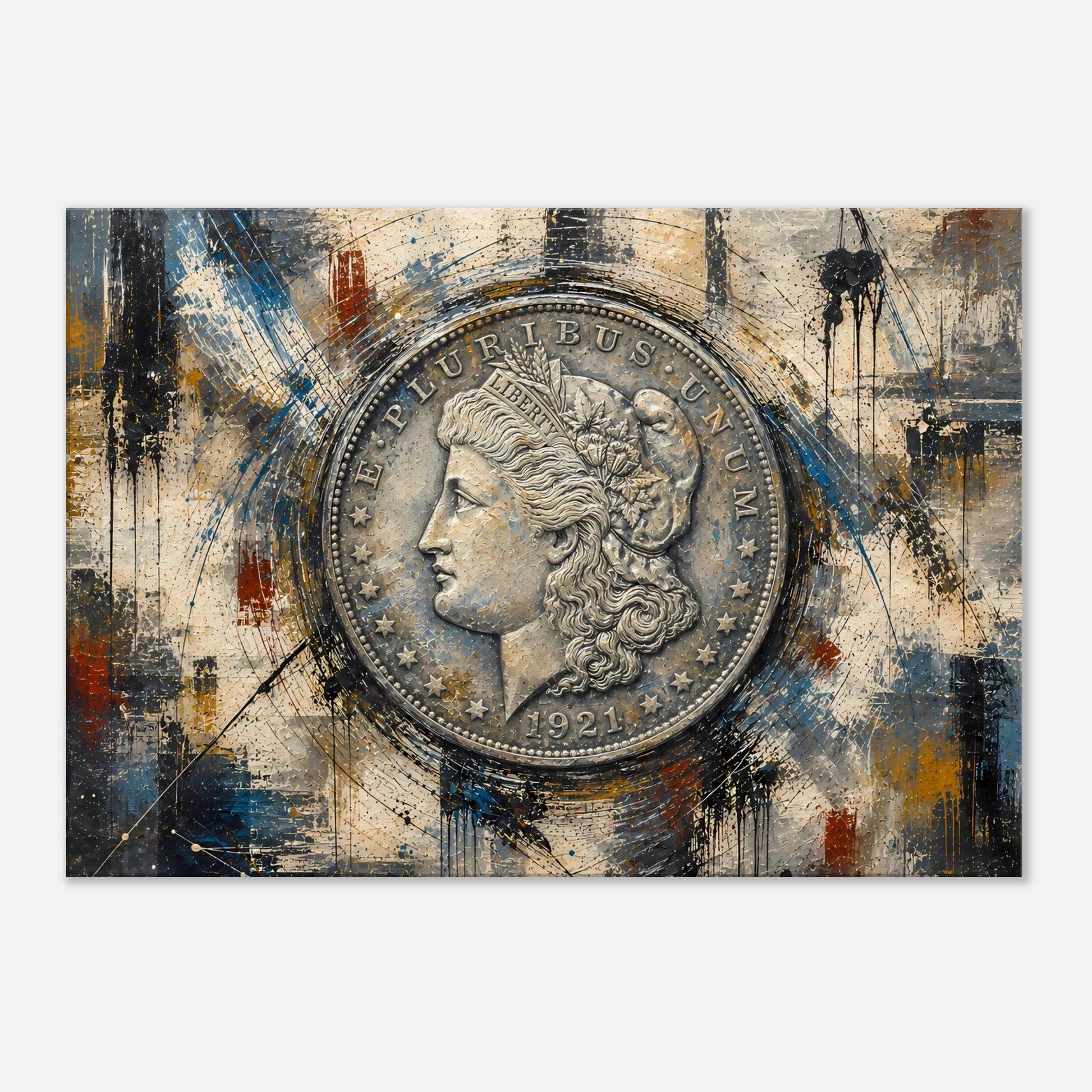 Silver Pressure 1921 Morgan Dollar abstract print — view 6