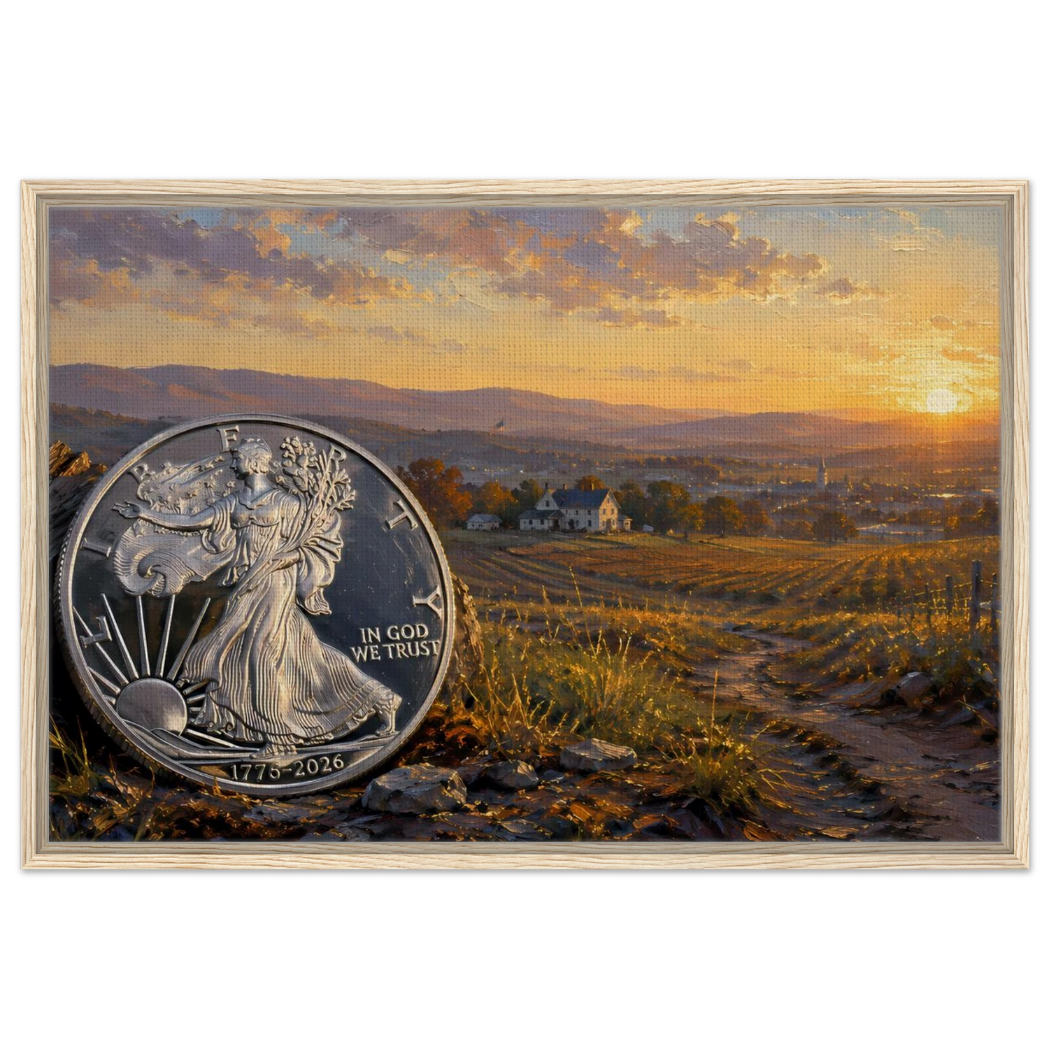 A Republic Still Rising framed canvas fine art print by The MintMark