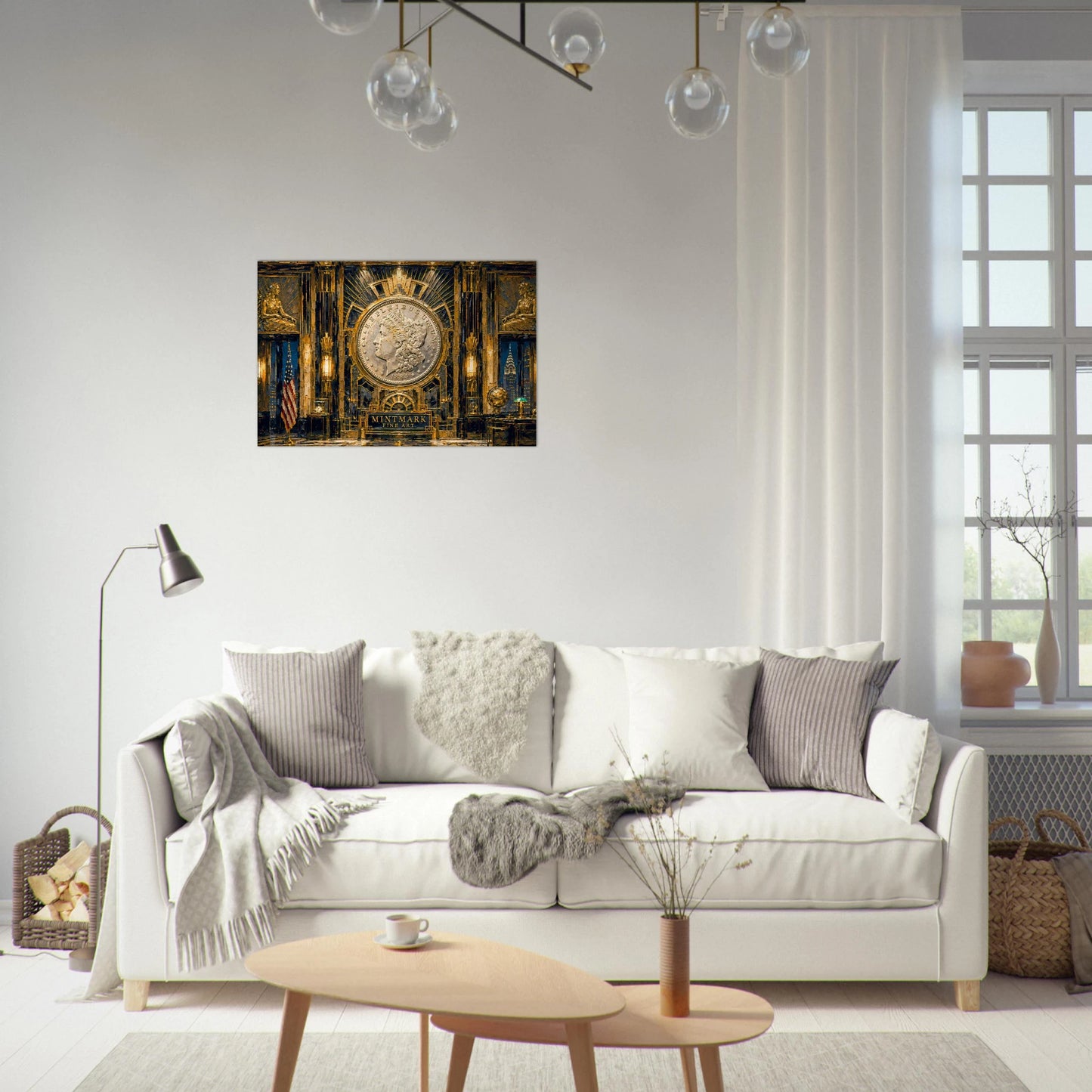 Morgan Deco Silver Gallery impasto print — view 6