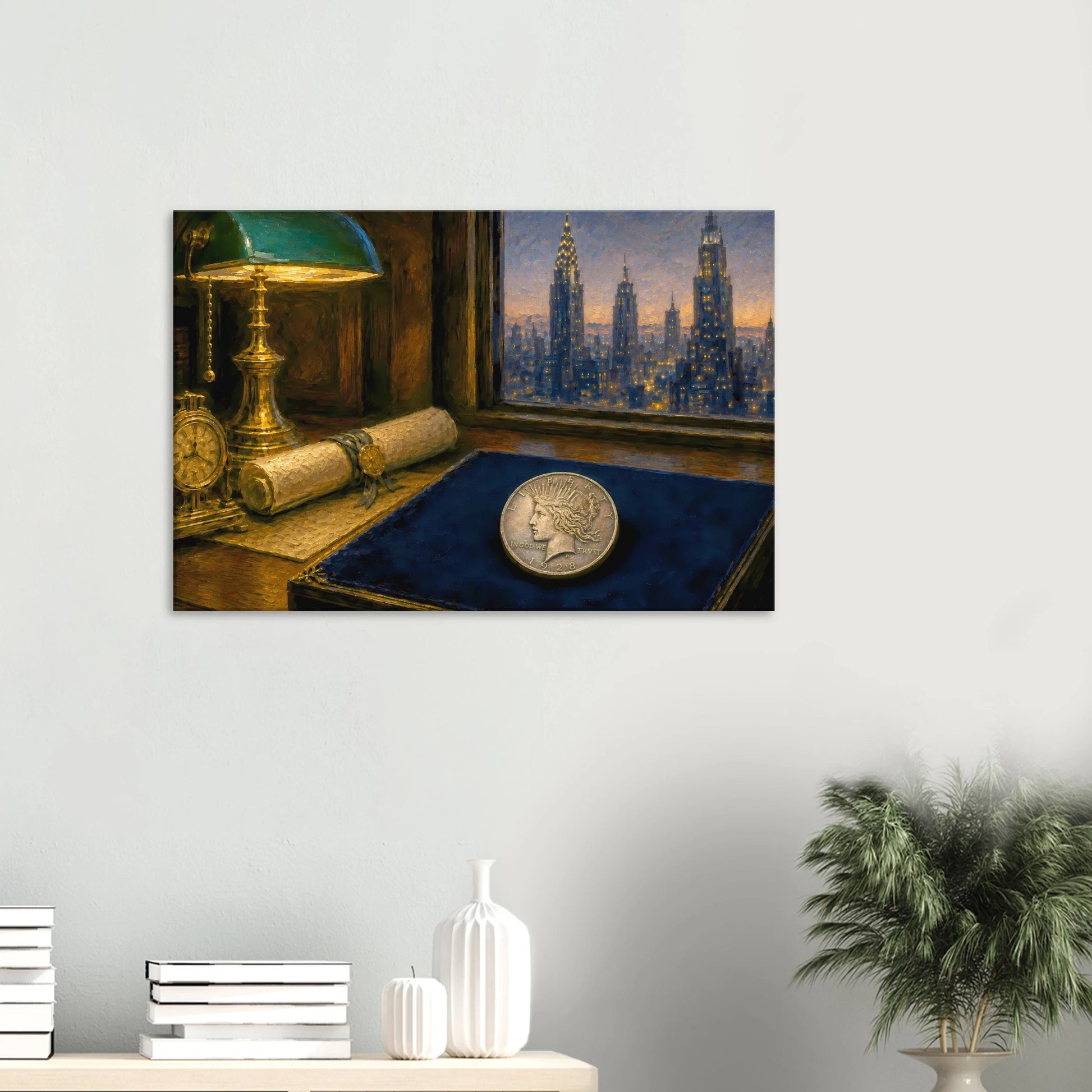 1928 Before the Fall Peace Dollar canvas print — view 18