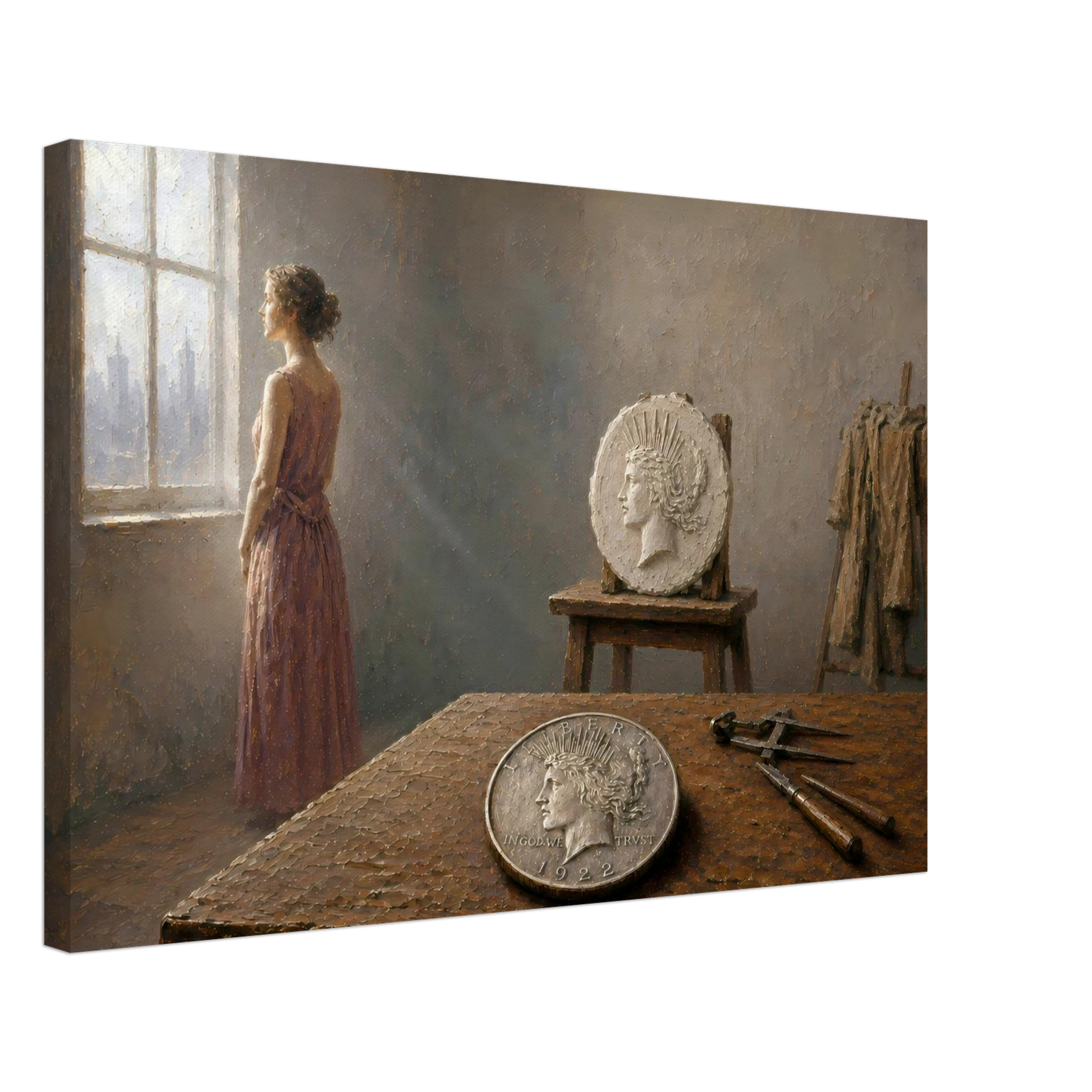 The Sculptor's Wife 1922 Peace Dollar print — view 3