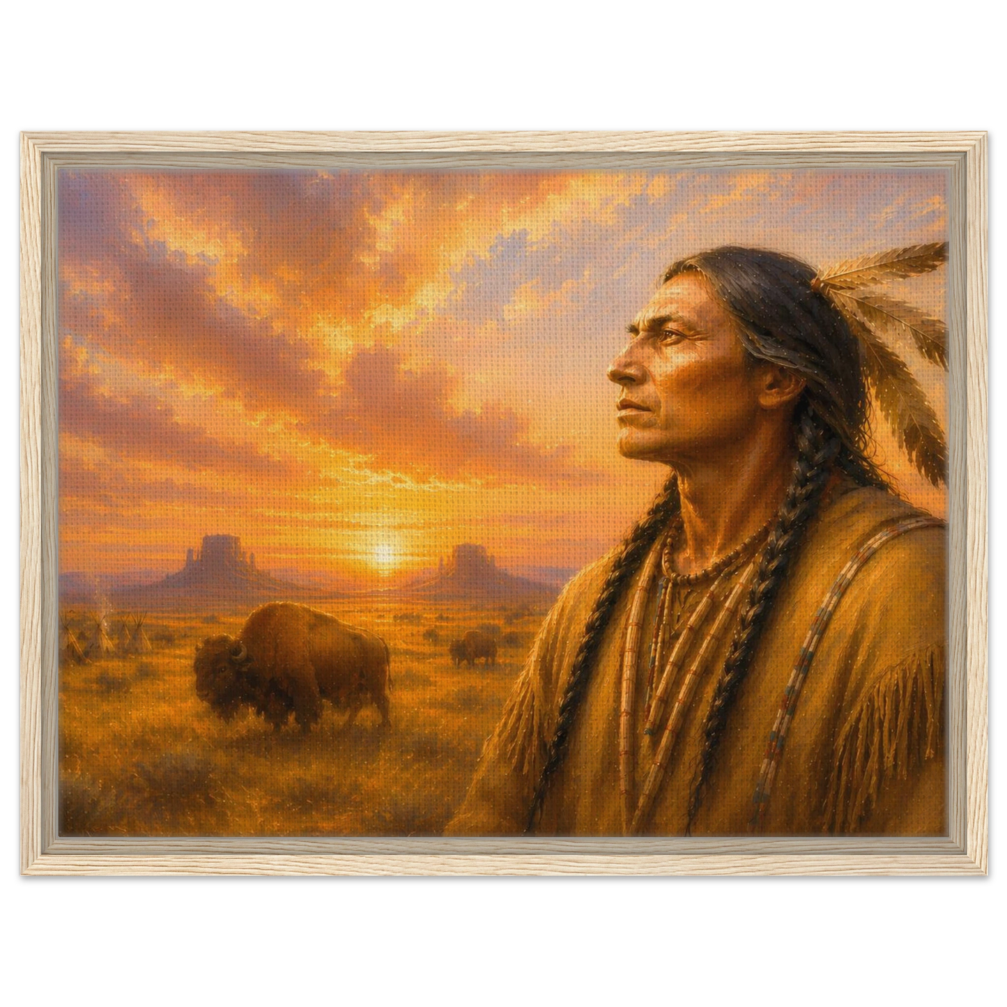 Across the Plains at Sunset canvas print — view 2