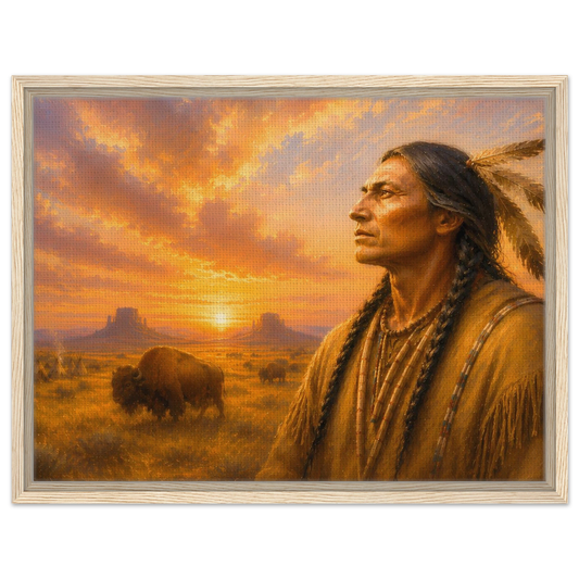 Across the Plains at Sunset canvas print — view 2