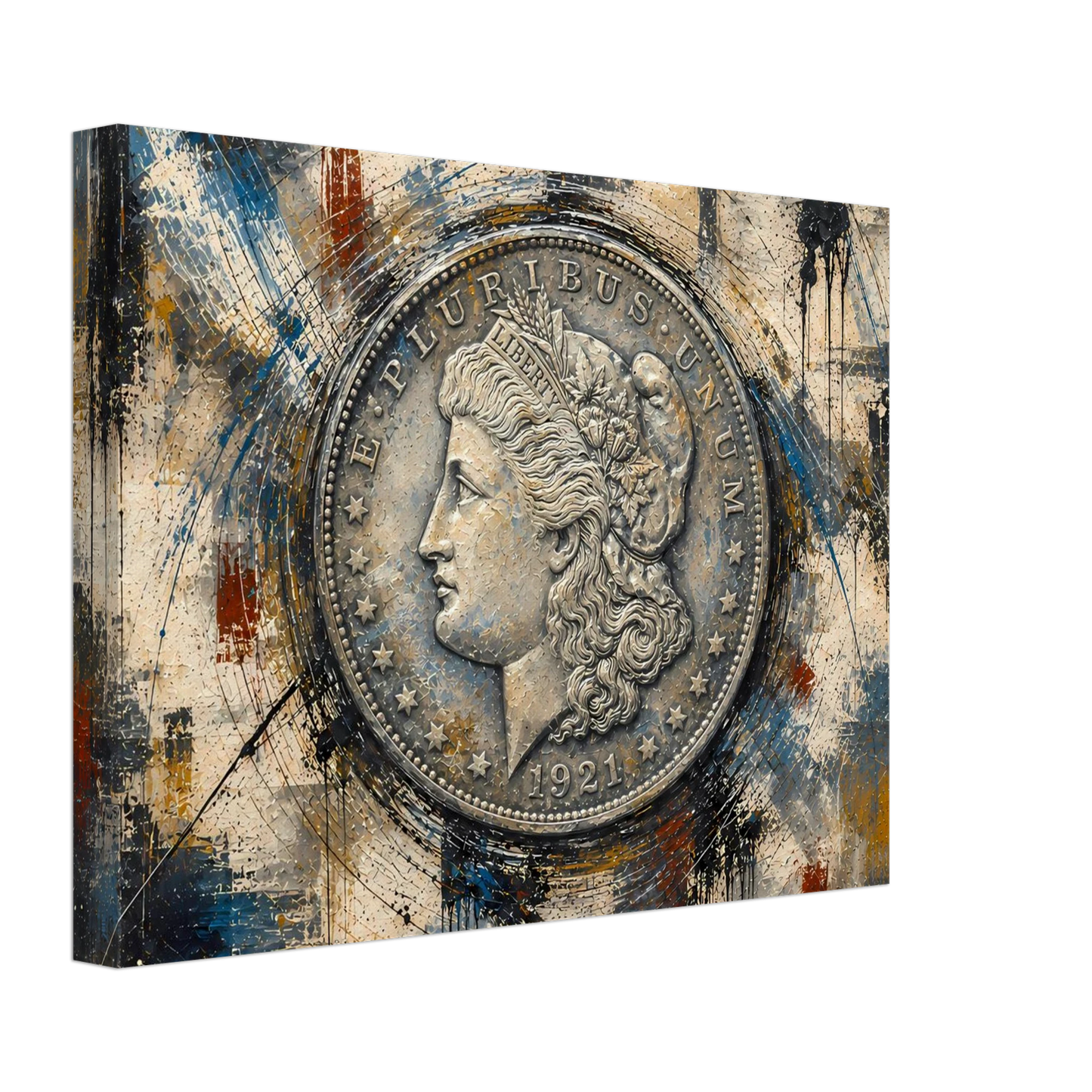Silver Pressure 1921 Morgan Dollar abstract print — view 3