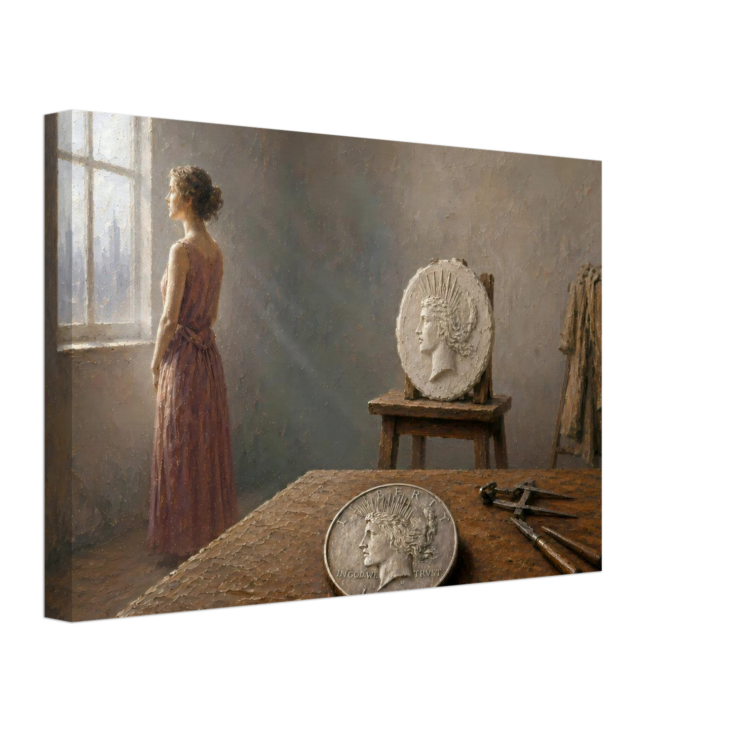 The Sculptor's Wife 1922 Peace Dollar print — view 4