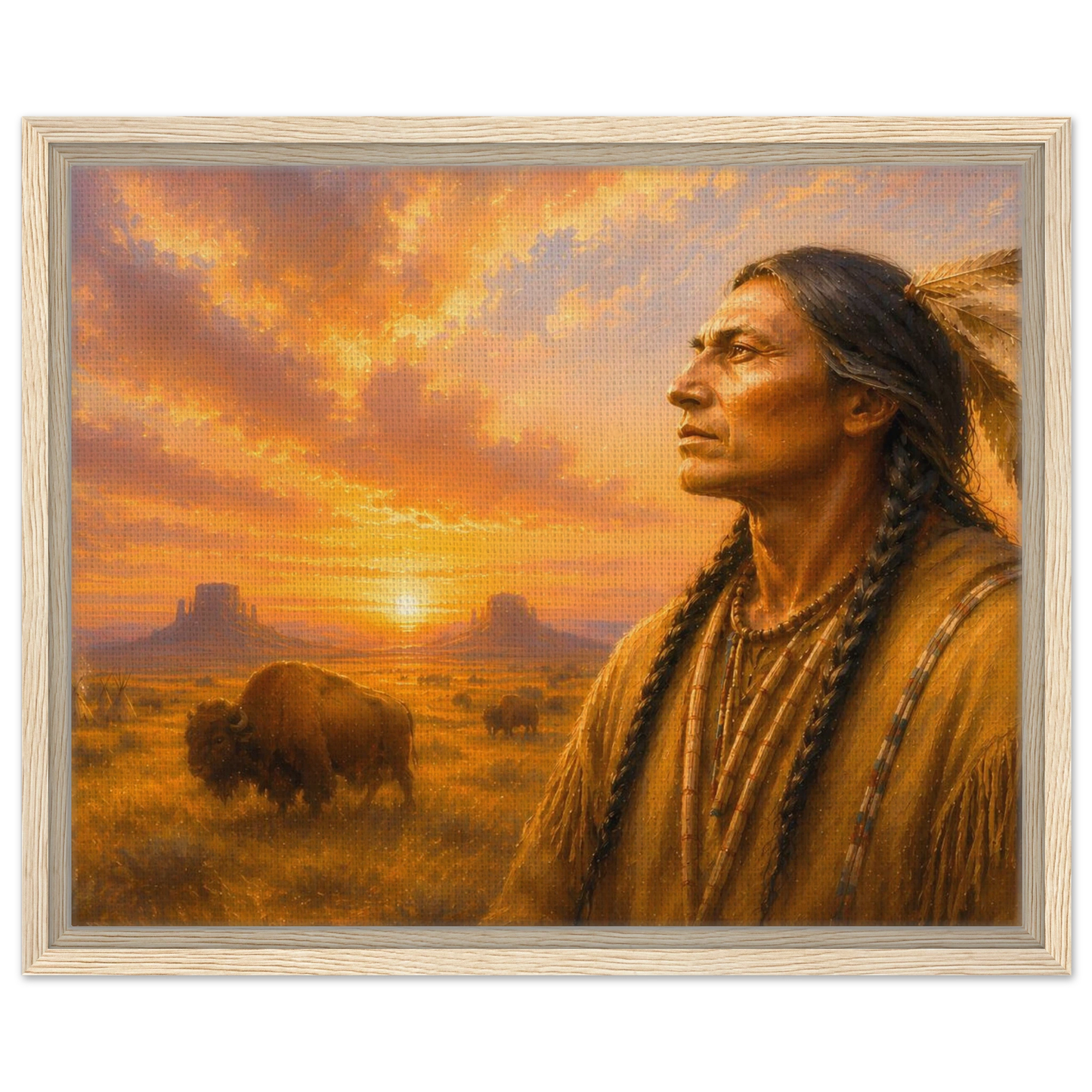 Across the Plains at Sunset canvas print — view 3
