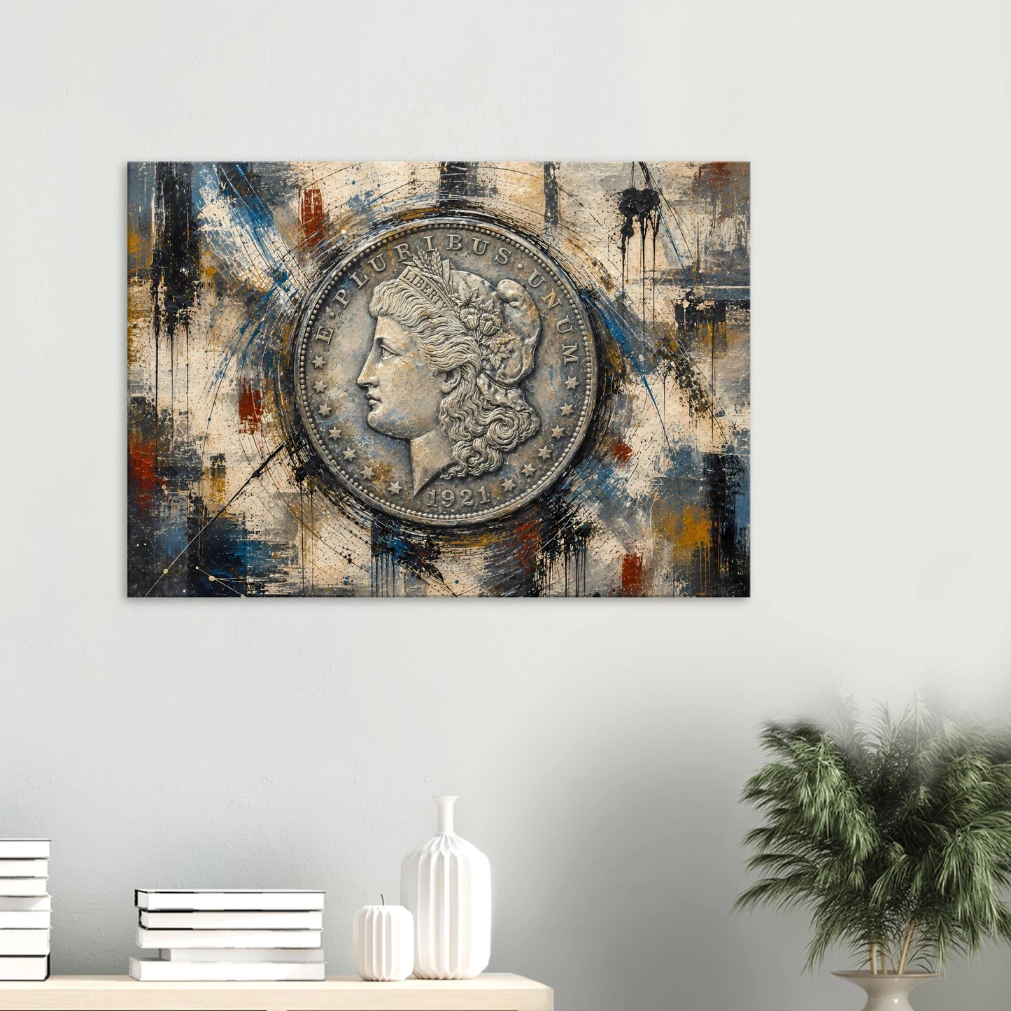Silver Pressure 1921 Morgan Dollar abstract print — view 10