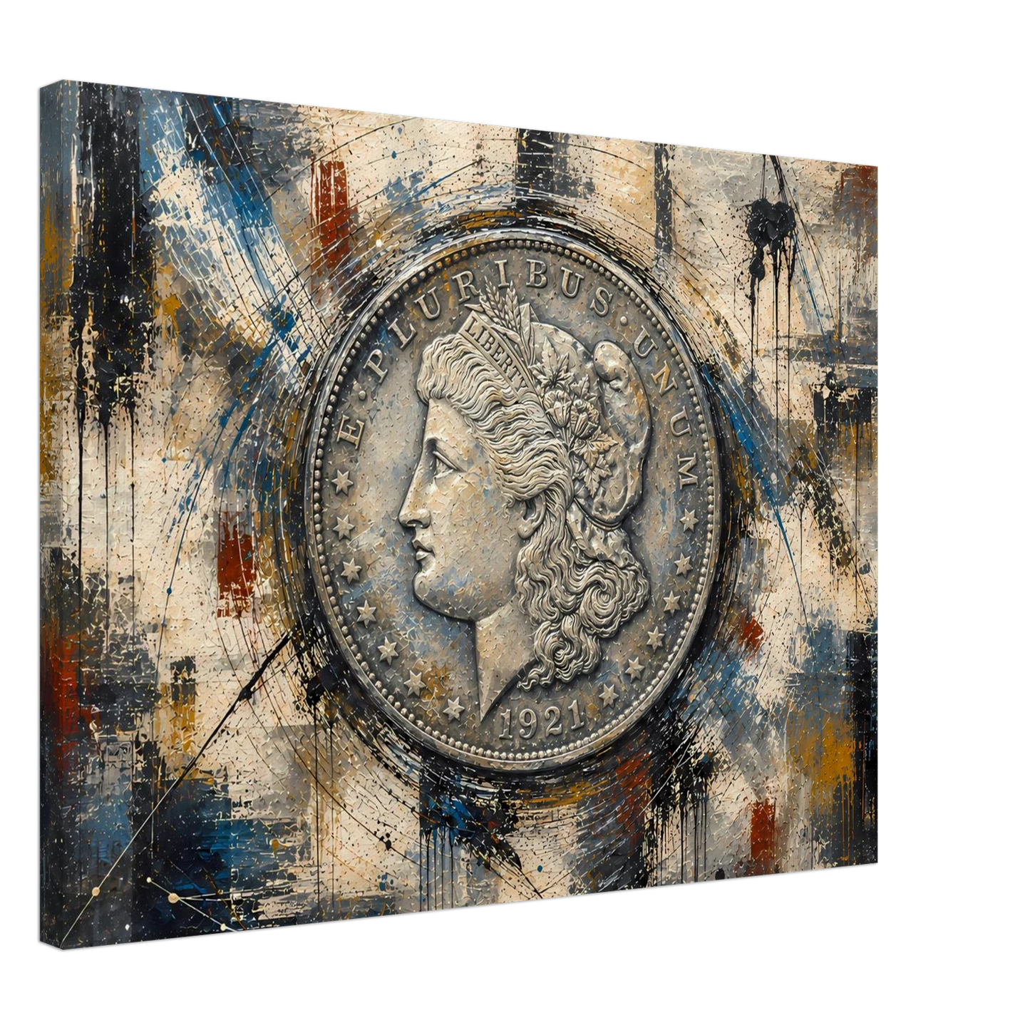 Silver Pressure 1921 Morgan Dollar abstract print — view 4