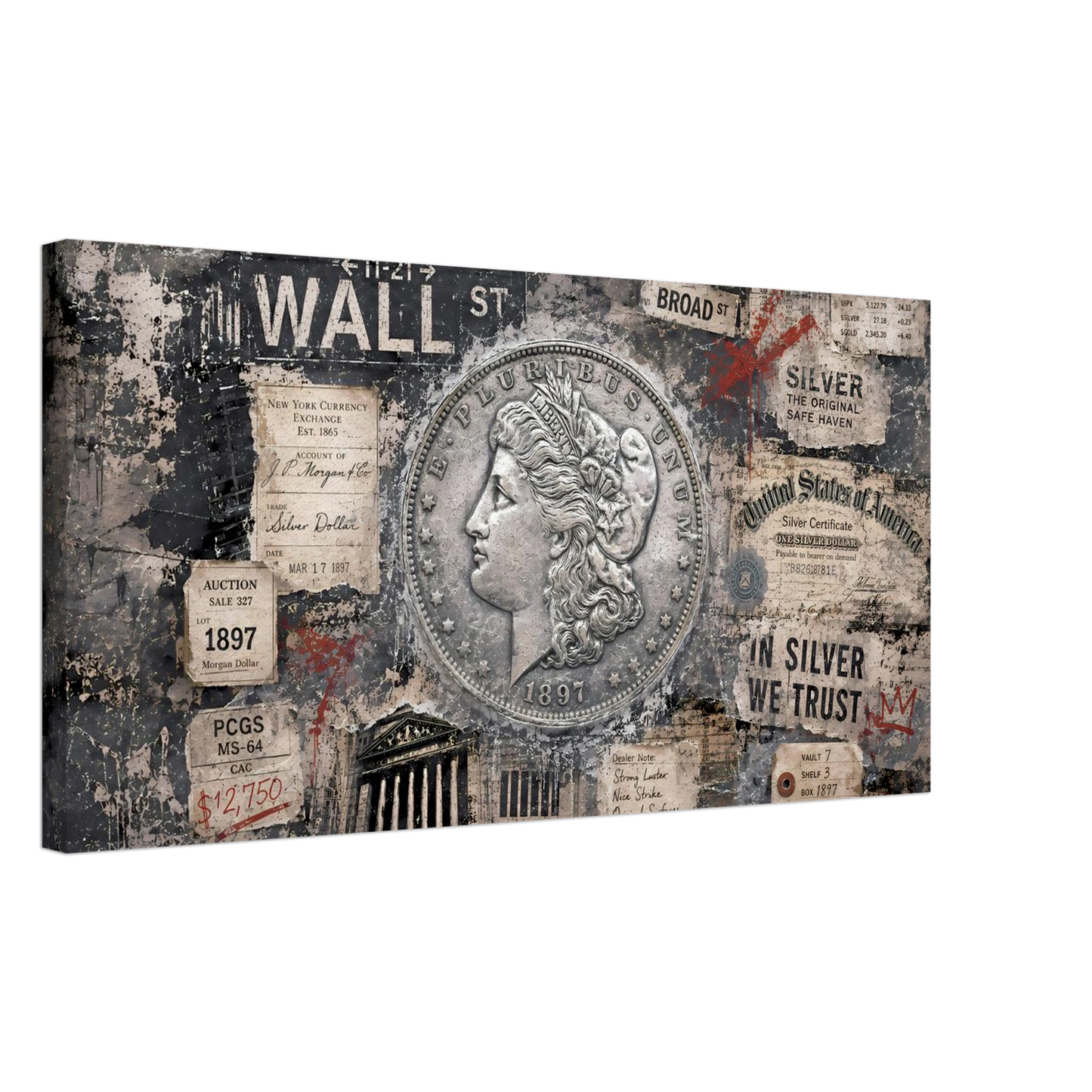 Morgan Wall Street Relic 1897 Silver Dollar print — view 3