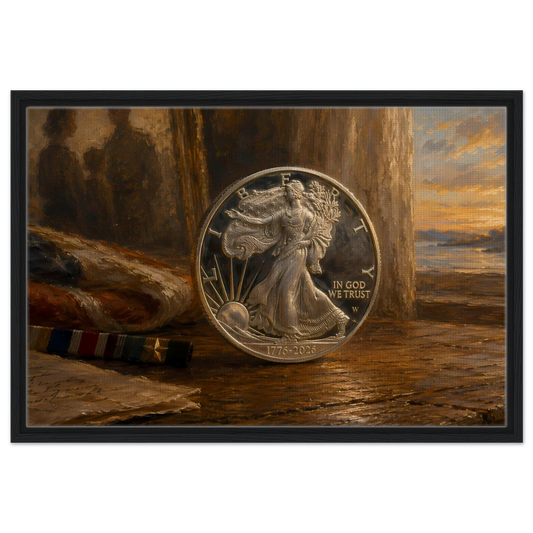 We Continue framed canvas oil painting fine art print by The MintMark
