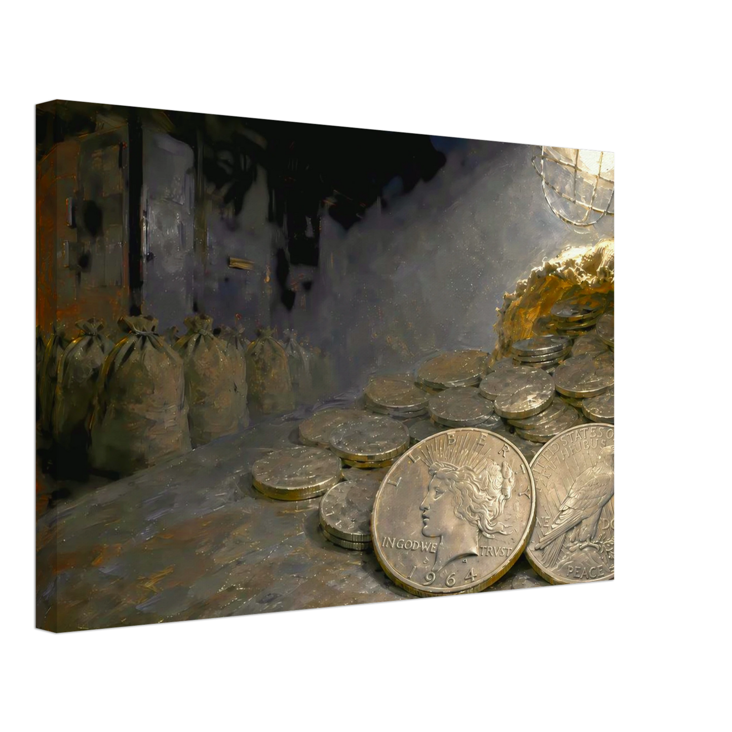 Ghost Dollar 1964-D Peace Dollar canvas print — view 4