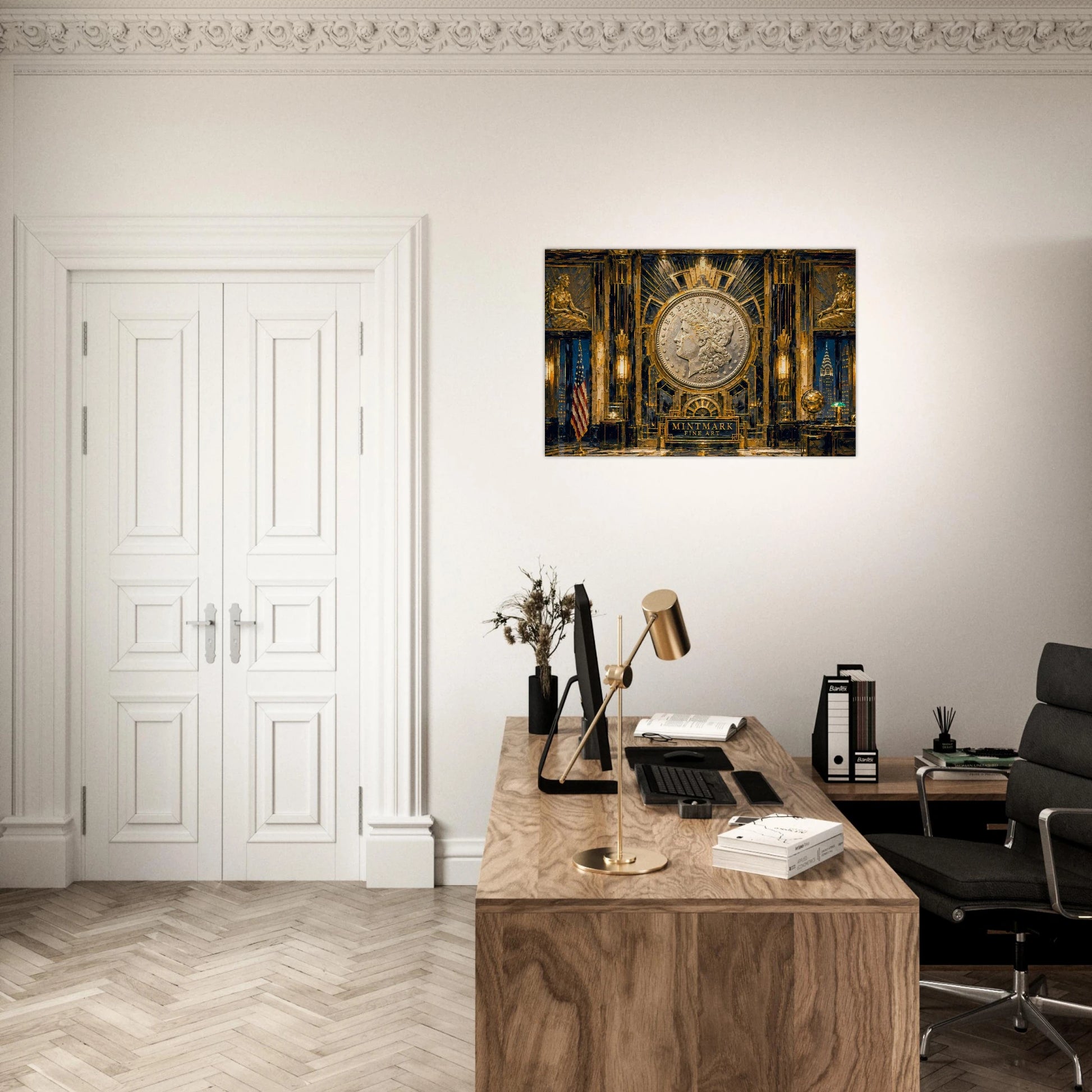 Morgan Deco Silver Gallery impasto print — view 8