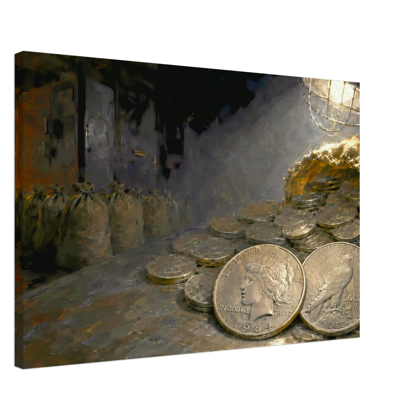The Ghost Dollar 1964-D Peace Dollar fine art canvas print by The MintMark