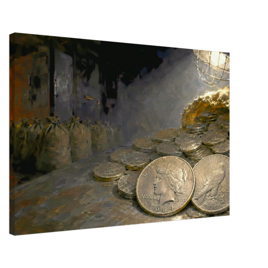 The Ghost Dollar 1964-D Peace Dollar fine art canvas print by The MintMark