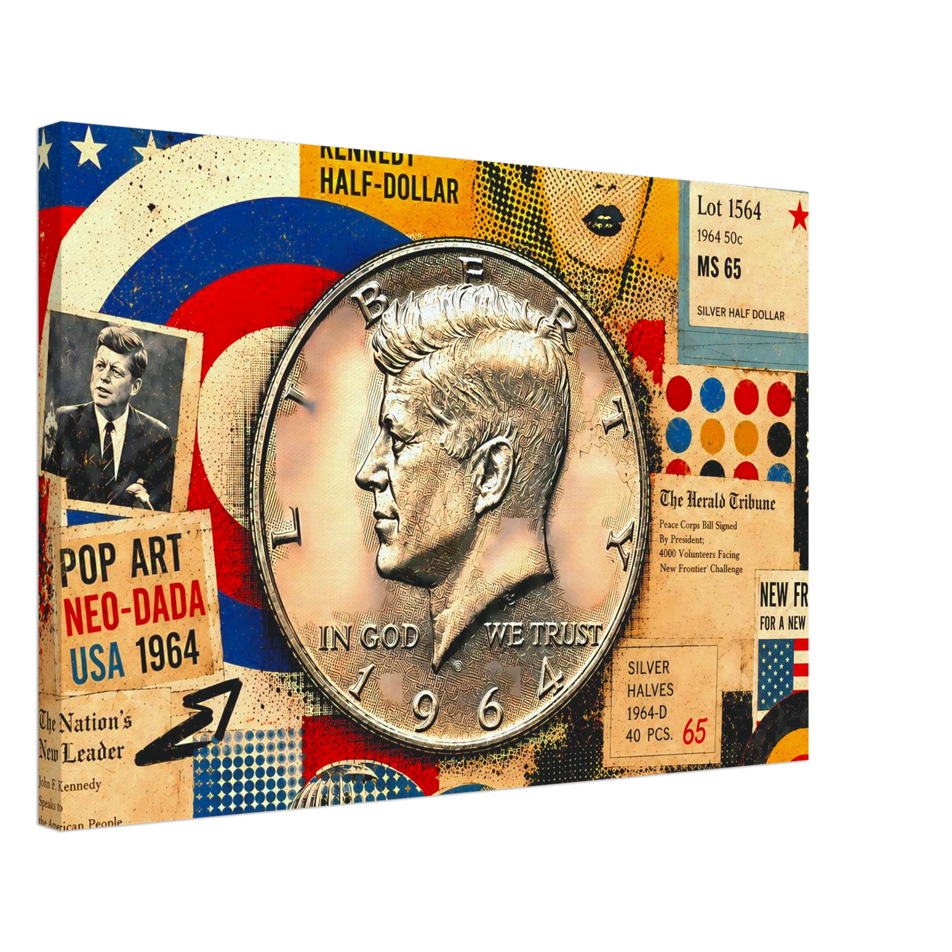 New Frontier Kennedy Half Dollar pop art print — view 4