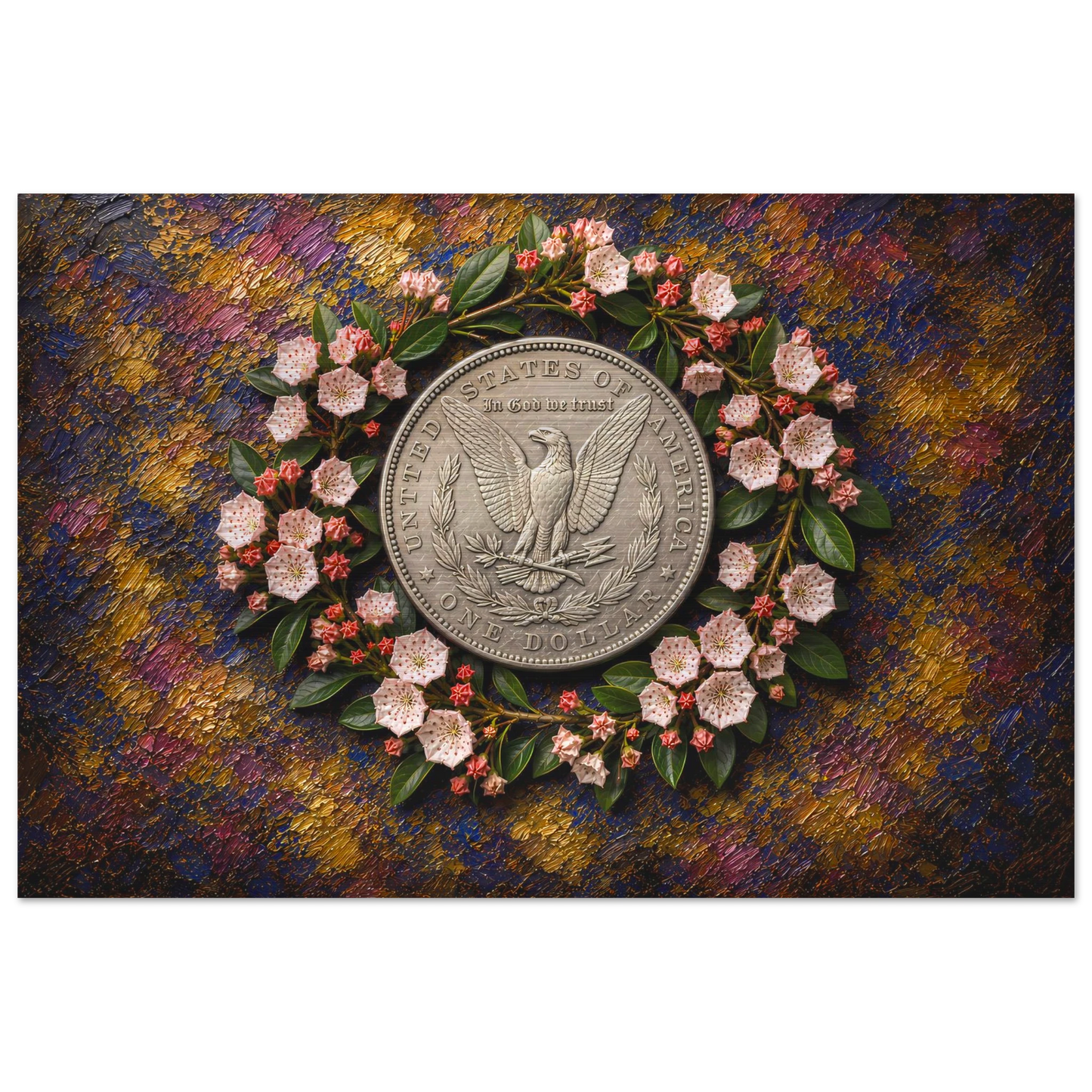 Laurel of Liberty Philadelphia Morgan in Bloom metal art print by The MintMark