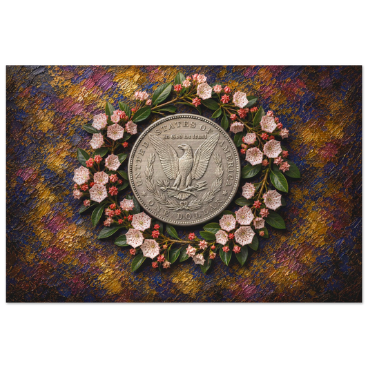 Laurel of Liberty Philadelphia Morgan in Bloom metal art print by The MintMark