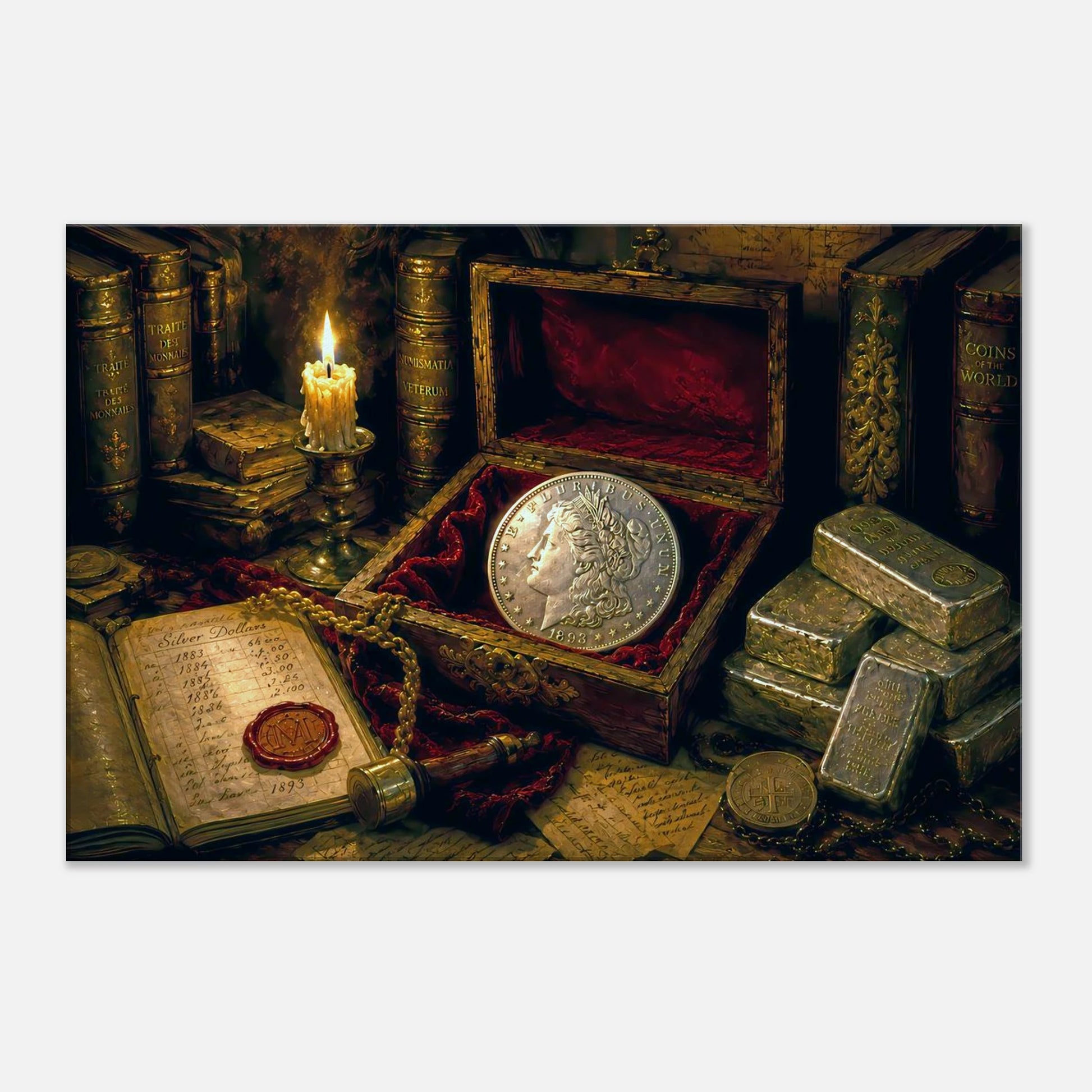 Morgan Baroque Cabinet 1893 Silver Dollar print — view 7