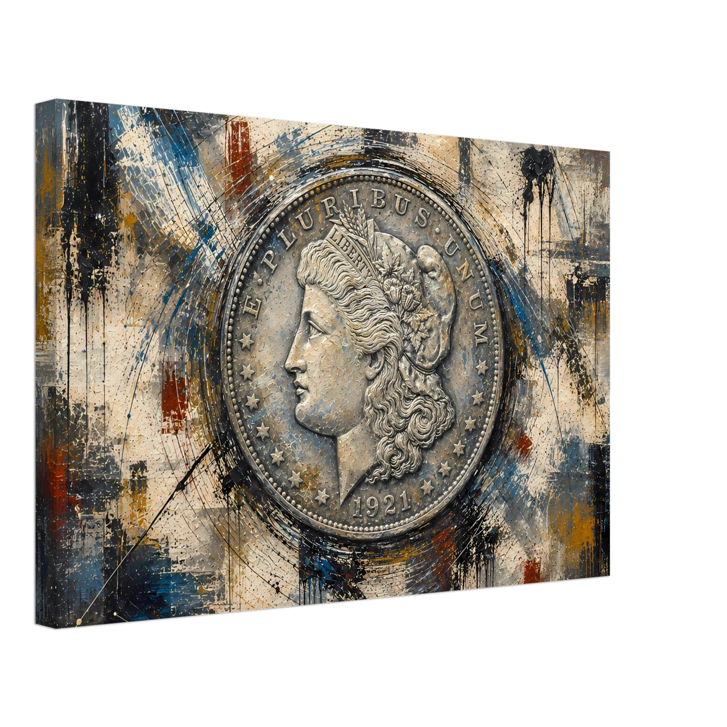 Silver Pressure 1921 Morgan Dollar abstract print — view 5