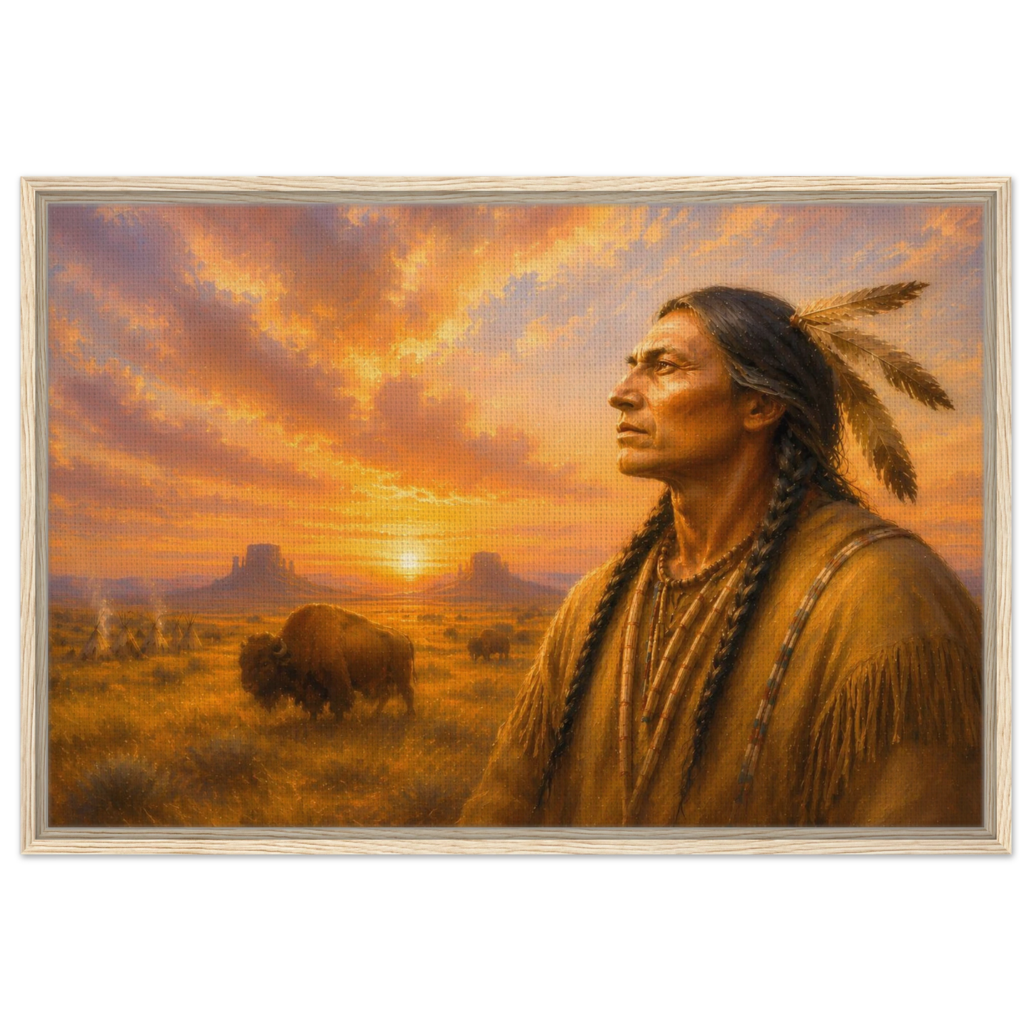 Across the Plains at Sunset canvas print — view 4