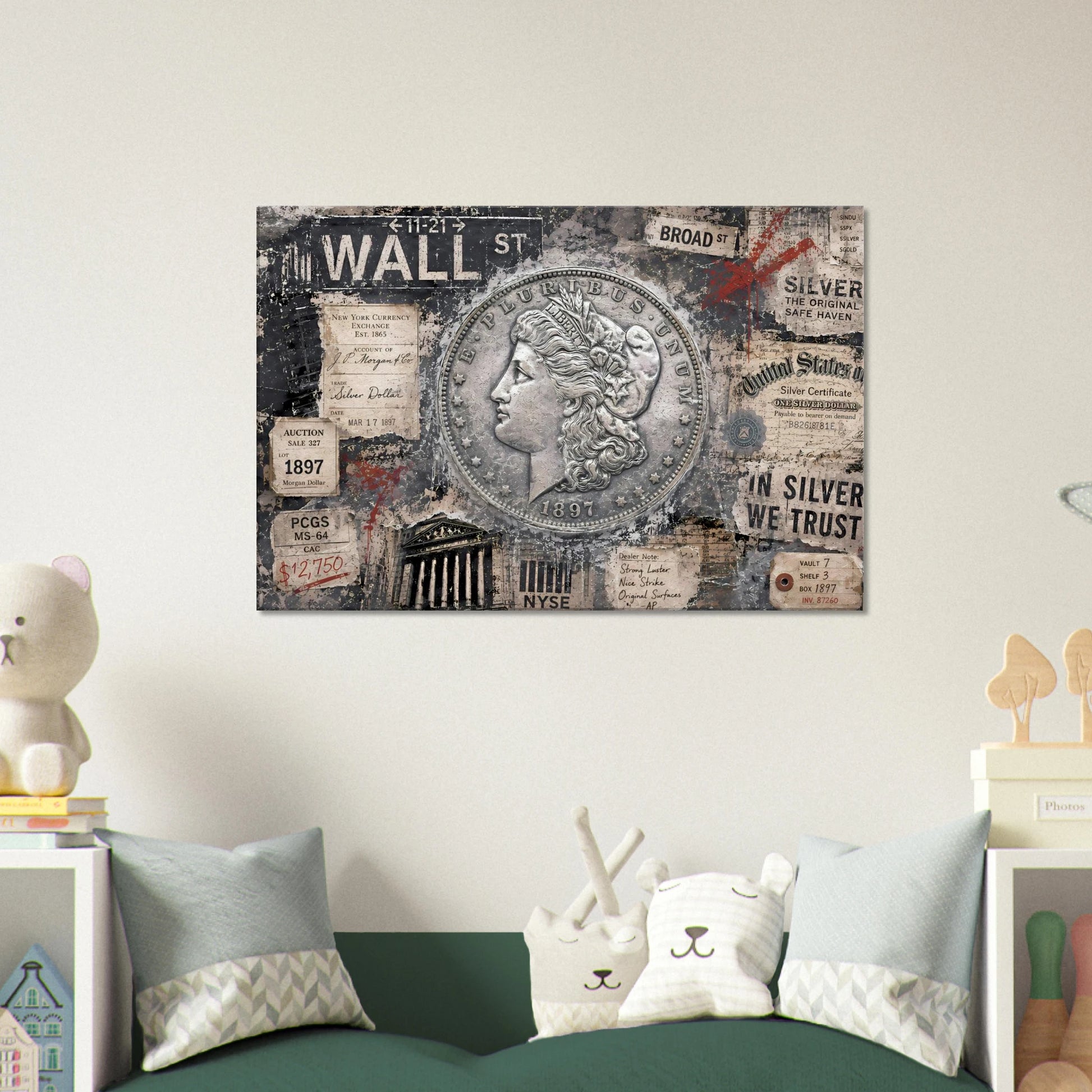 Morgan Wall Street Relic 1897 Silver Dollar print — view 6