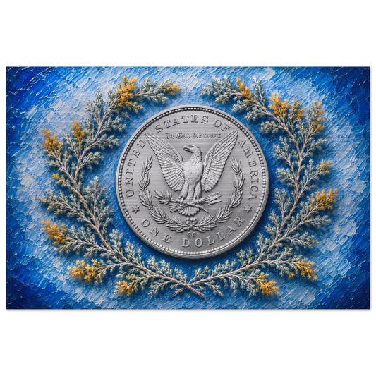 Sagebrush Silver Carson City Morgan in Bloom fine art print by The MintMark